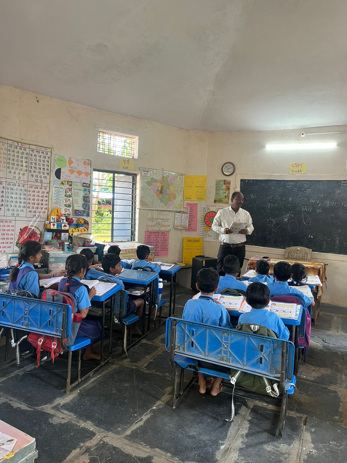 गावातील इयत्ता १ ते ४ ची शाळा